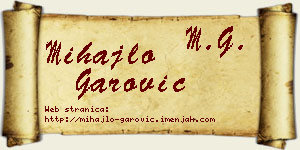 Mihajlo Garović vizit kartica